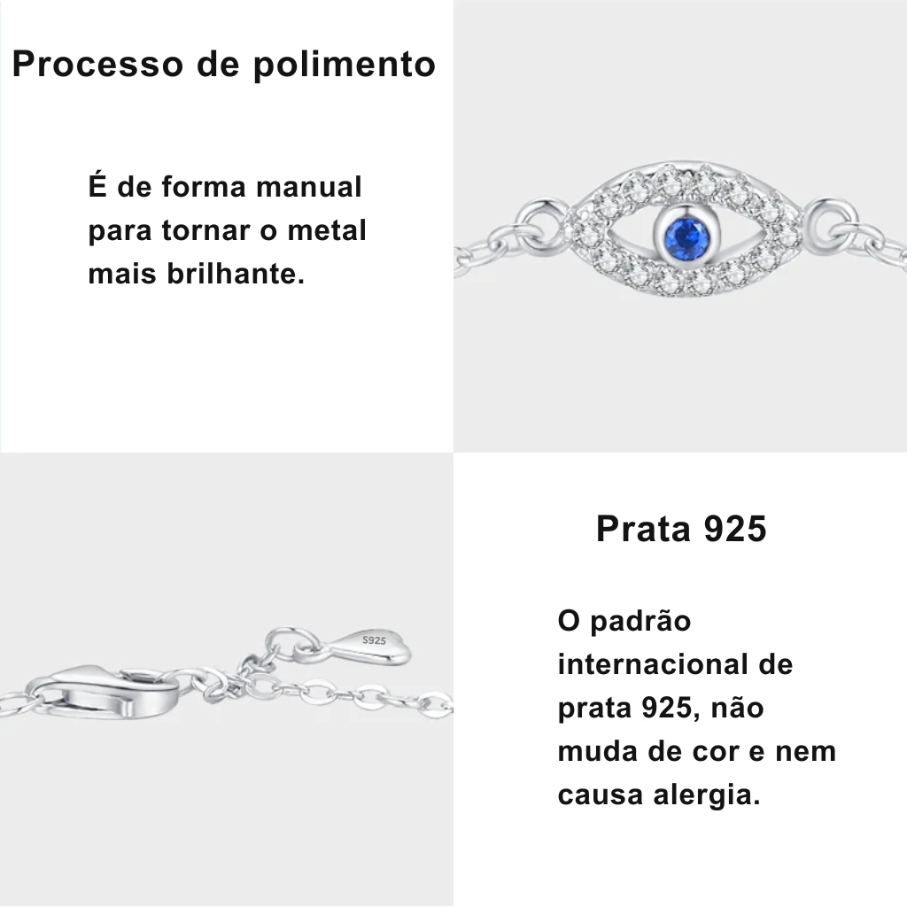 Pulseira Olho Grego em Prata